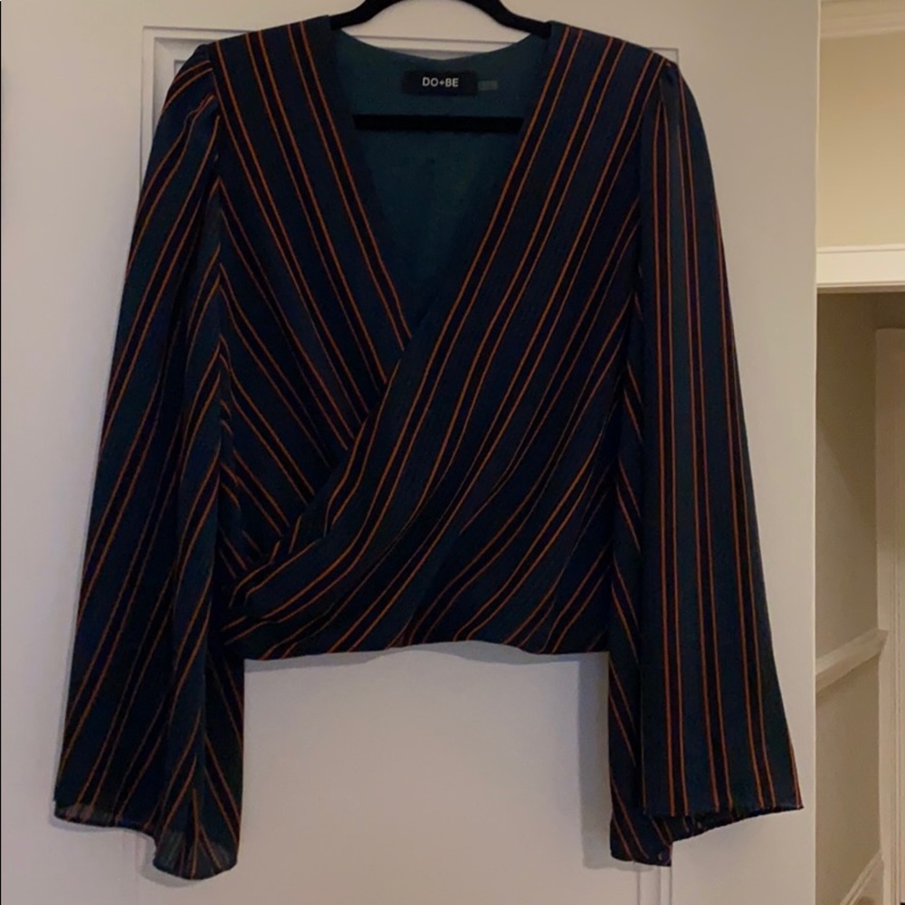 Vici Collection V-Neck Flare Sleeves Blouse